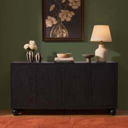 DUSK Rachel Arch Front 4 Door Sideboard - Black