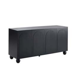 DUSK Rachel Arch Front 4 Door Sideboard - Black - thumbnail 4