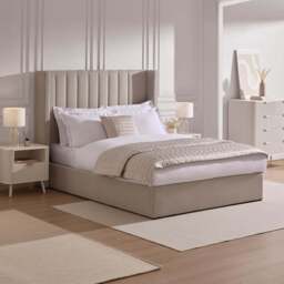 DUSK Madison Ottoman Storage Bed - Stone Grey - Double - thumbnail 6
