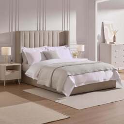 DUSK Madison Ottoman Storage Bed - Stone Grey - Double - thumbnail 4