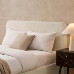 DUSK Ascot Bouclé Ottoman Storage Bed - Off White - King Size - thumbnail 5