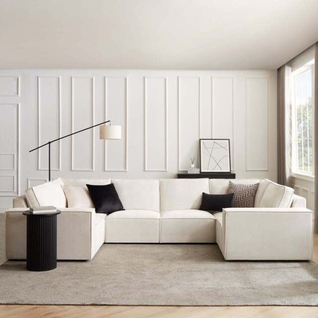 DUSK Brooklyn U-Shape Sofa - Ivory - image 1