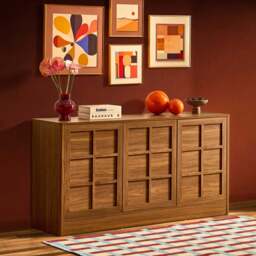 DUSK Carly 3 Door Sideboard - Medium Wood