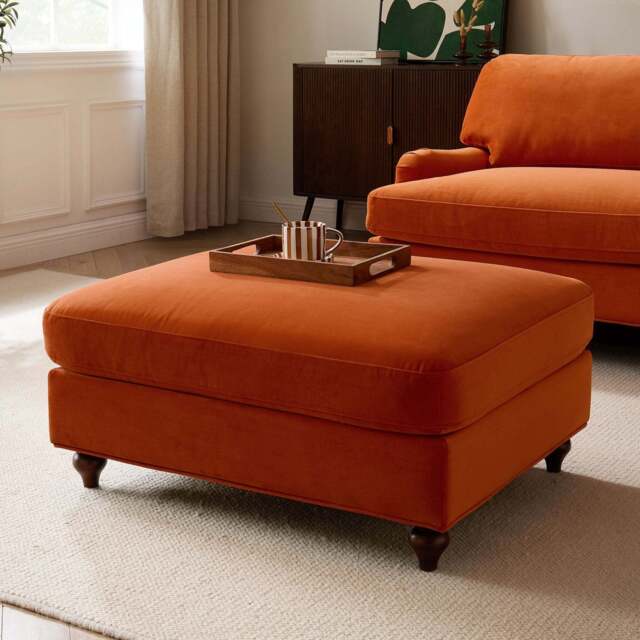 DUSK Hampshire Pouffe - Bright Orange - image 1