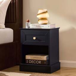 DUSK Ruby 1 Drawer Nightstand - Midnight - thumbnail 2