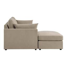 DUSK Miami Left Hand Chaise Sofa - Chenille Oatmeal - thumbnail 5