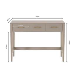DUSK Sienna Dressing Table Console - Taupe - thumbnail 7