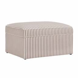 DUSK Soho Ottoman Storage Pouffe -  Chocolate Stripe - thumbnail 3