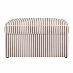 DUSK Soho Ottoman Storage Pouffe -  Chocolate Stripe - thumbnail 2