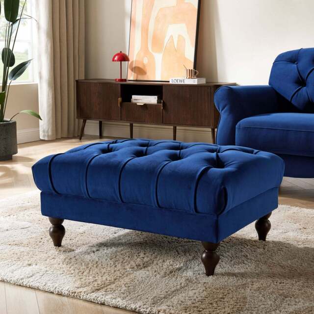 DUSK Hebden Pouffe - Royal Blue - image 1