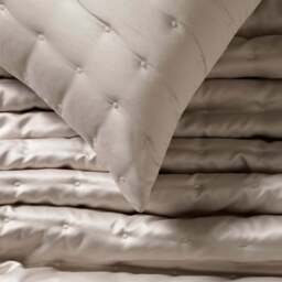 DUSK Vienna Quilted Satin Cushion Cover - Champagne - 50cm x 50cm - thumbnail 2