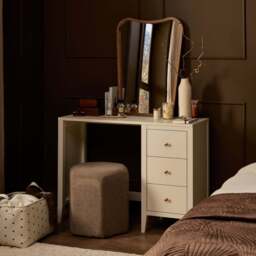 DUSK Poppy Large Dressing Table with Drawers - Cream - thumbnail 3