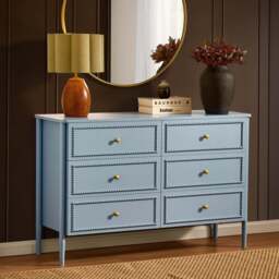 DUSK Posy Bobbin 6 Drawer Chest - Sky Blue
