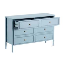 DUSK Posy Bobbin 6 Drawer Chest - Sky Blue - thumbnail 4