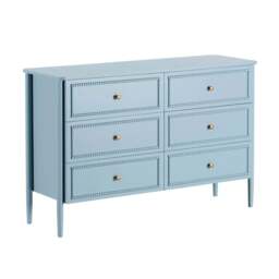 DUSK Posy Bobbin 6 Drawer Chest - Sky Blue - thumbnail 3