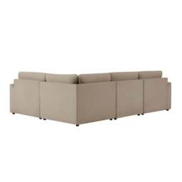 DUSK Miami Left Hand Small L-Shape Sofa - Chenille Oatmeal - thumbnail 6