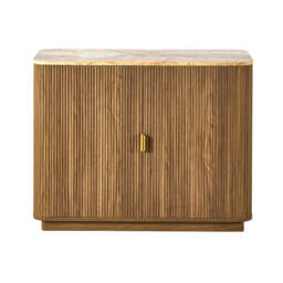 DUSK Hettie 2 Door Sideboard - Mid Wood/ Marble Effect Top - thumbnail 5
