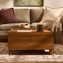 DUSK Avalon Extendable/Storage Coffee Table - Medium Wood - thumbnail 2