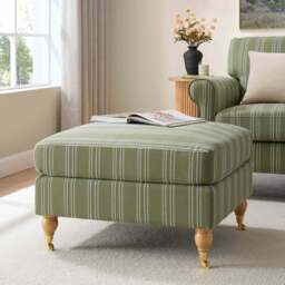 DUSK Sicily Pouffe - Green Stripe