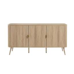 DUSK Hattie 3 Door Sideboard - Light Wood - thumbnail 2