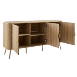 DUSK Hattie 3 Door Sideboard - Light Wood - thumbnail 5