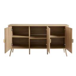 DUSK Hattie 3 Door Sideboard - Light Wood - thumbnail 3