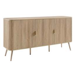 DUSK Hattie 3 Door Sideboard - Light Wood - thumbnail 4