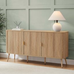 DUSK Hattie 3 Door Sideboard - Light Wood - thumbnail 1