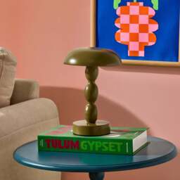 DUSK Kirsty Rechargeable Bobbin Table Lamp - Green - thumbnail 2