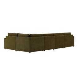 DUSK Miami Left Hand Large L-Shape Sofa - Chenille Olive - thumbnail 6