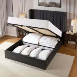 DUSK Madison Ottoman Storage Bed - Ink - Double - thumbnail 6