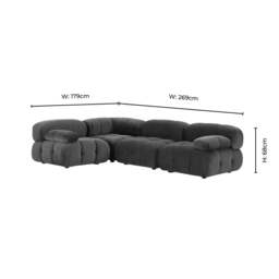 DUSK Bondi Small Left Hand L Shape Sofa -  Rich Green - thumbnail 7