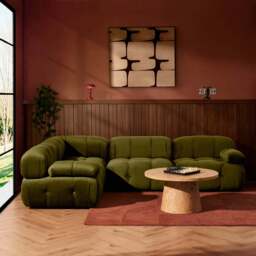 DUSK Bondi Small Left Hand L Shape Sofa -  Rich Green - thumbnail 2