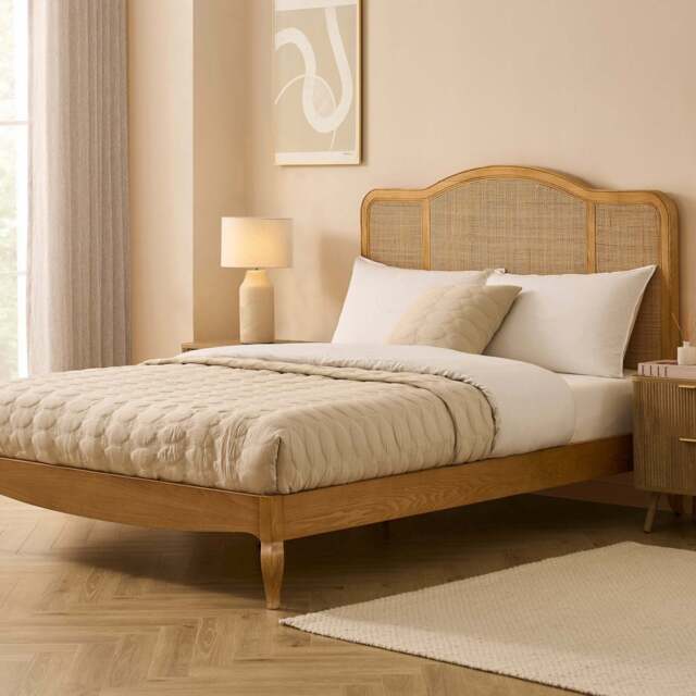 DUSK Annecy Rattan Bed Frame - Natural - Super King - image 1
