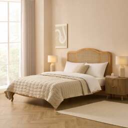 DUSK Annecy Rattan Bed Frame - Natural - Super King - thumbnail 3