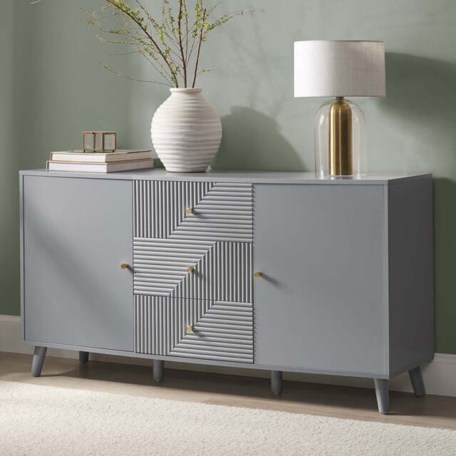 DUSK Dora Large Sideboard with Drawers - Light Grey - image 1