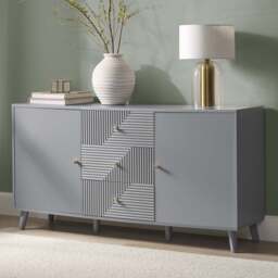 DUSK Dora Large Sideboard with Drawers - Light Grey - thumbnail 1