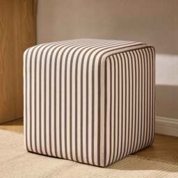 DUSK Delilah Pouffe - Chocolate Stripe - thumbnail 2