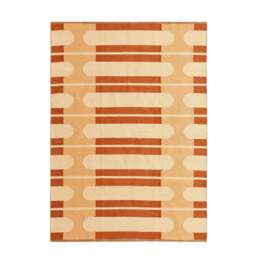 DUSK Dominic Contrast Geometric Rug - Orange - 120x170cm - thumbnail 5