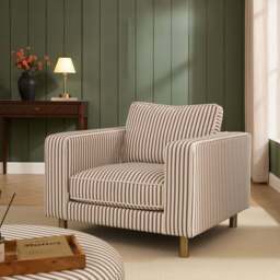 DUSK Soho Armchair -  Chocolate Stripe