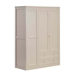 DUSK Ruby 3 Door Wardrobe with Drawers - Taupe - thumbnail 3