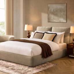 DUSK Murcia Ottoman Storage Bed - Chenille Oatmeal - King - thumbnail 5