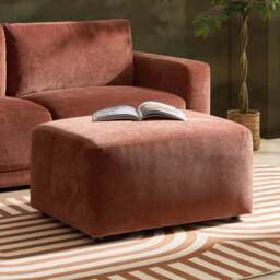 DUSK Chicago Pouffe - Chenille Dark Rust - thumbnail 2