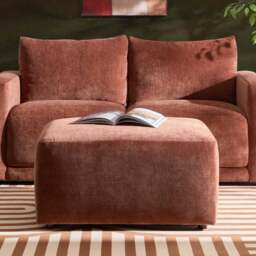 DUSK Chicago Pouffe - Chenille Dark Rust - thumbnail 1