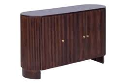 DUSK Finley Mango Wood 3 Door Sideboard - Walnut - thumbnail 6