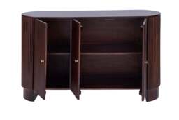 DUSK Finley Mango Wood 3 Door Sideboard - Walnut - thumbnail 5