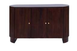 DUSK Finley Mango Wood 3 Door Sideboard - Walnut - thumbnail 4
