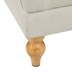 DUSK Hebden Pouffe - Cream Linen - thumbnail 5