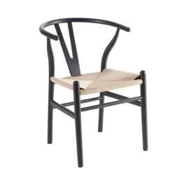 DUSK Jade Set Of 2 Dining Chairs - Black/Natural - thumbnail 2