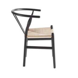DUSK Jade Set Of 2 Dining Chairs - Black/Natural - thumbnail 8